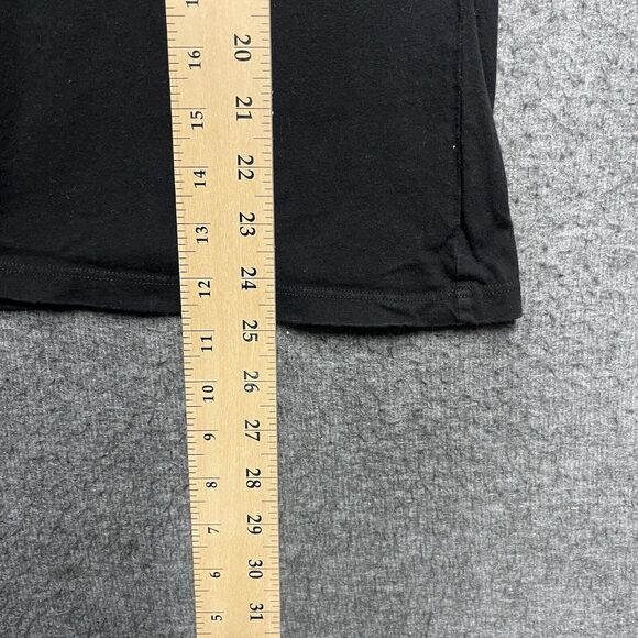 Harley Davidson V Neck Short Sleeve Shirt Women's Large Black Cotton Made in USA - Picture 8 of 8